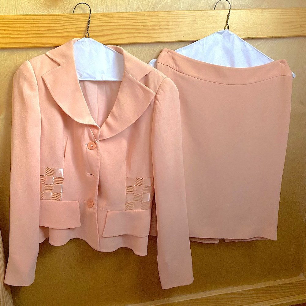 Armani Collezioni Peach Skirt Suit | Size 8